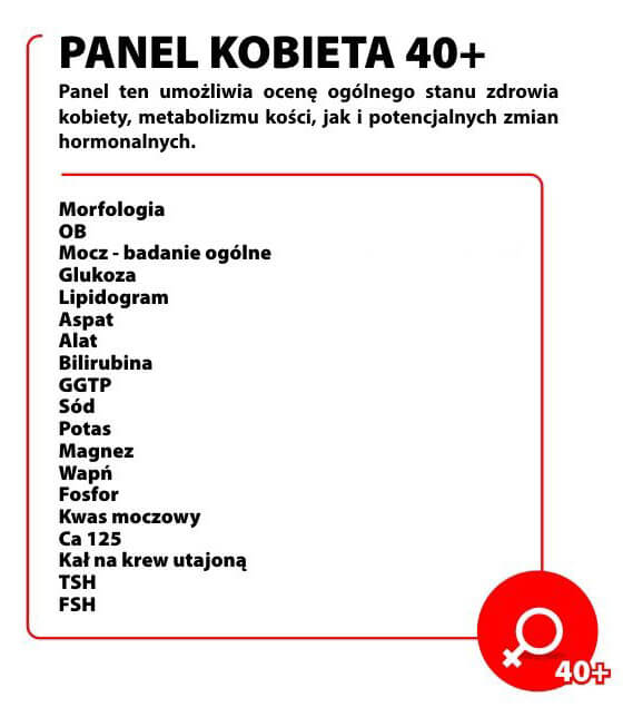 badania kobieta 40 plus